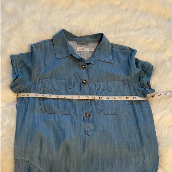Vineyard Vines Tencel Dress (8) cute details, Blue - Picture 8 of 14